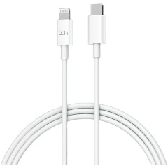 Изображение товара Кабель ZMI Type-C/Lightning MFi ZMI 1,5м MFI , 3A, 18W PD Материал оплетки TPE (AL856) белый