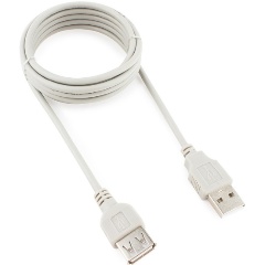 Изображение товара Кабель-удлинитель USB2.0 Cablexpert, AM/AF, медь, 1.8м, серый