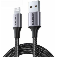 Изображение товара Кабель UGREEN USB-A - Lightning, 1 м, темно-серый