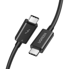 Изображение товара Кабель UGREEN USBC-C - USBC-C, 0.8м, 100 Вт, резиновое покрытие, черный (30389)