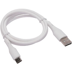 Изображение товара Кабель USB2.0 Cablexpert AM/Type-C, 3А, 18Вт, QC3.0, силиконовый, медь, 1м, белый