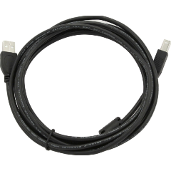 Изображение товара Кабель USB 2.0 Gembird CCF-USB2-AMBM-10, AM/BM, 3м, феррит.кольцо, позол.конт., черный, пакет