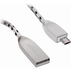 Изображение товара Кабель USB 2.0-micro USB, 1 м, SONNEN Premium, медь, передача данных и быстрая зарядка, 513125