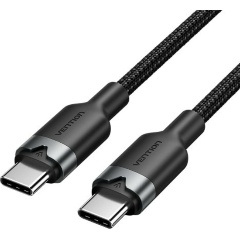 Изображение товара Кабель Vention USB 2.0 USB-C(M)/USB-C(M) 1м. черный 3А PD60W