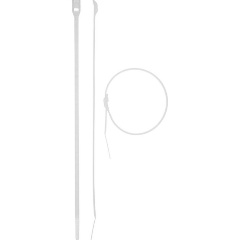 Изображение товара Кабельные стяжки белые КОБРА, с плоским замком, 2.5 х 110 мм, 50 шт, нейлоновые, ЗУБР Профессионал 30930-25-110