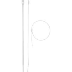 Изображение товара Кабельные стяжки белые КОБРА, с плоским замком, 2.5 х 205 мм, 50 шт, нейлоновые, ЗУБР Профессионал 30930-25-205