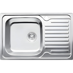 Изображение товара Мойка для кухни Kaiser KSS-7850L 780x500*0.8mm (врезная, хром/левая)