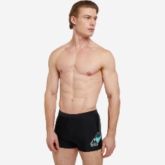 Изображение товара Плавки-шорты Kappa 126519-99 46 для мужчин черные водостойкие с защитой от ультрафиолета