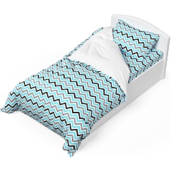 Изображение товара Комплект постельного белья Капризун 3 предмета, 1,5 спальный Молнии