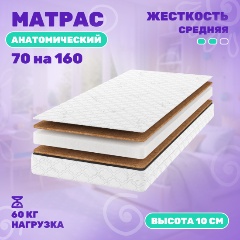 Изображение товара Матрас Капризун Джангл Симпл 70х160х10 см