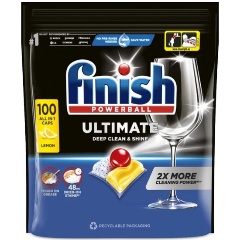 Изображение товара Капсулы для посудомоечных машин FINISH ULTIMATE, 100 шт лимон