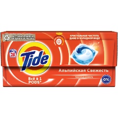Изображение товара Капсулы для стирки Tide Альпийская свежесть 28 шт эффективное автоматическое средство