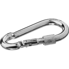 Изображение товара Карабин с предохранительной гайкой DIN 5299D, 6мм, 40 шт, оцинкованный, ЗУБР 4-304555-06