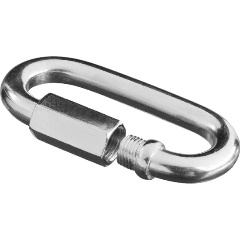 Изображение товара Карабин винтовой с муфтой, 4мм, 1 шт, оцинкованный, ЗУБР 304536-04