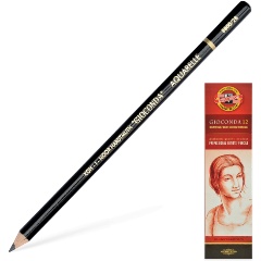 Изображение товара Карандаш чернографитный акварельный, художественный, KOH-I-NOOR, 1 шт., "Gioconda", 2B, заточенный, картонная коробка, 880002B001KS