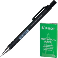 Изображение товара Карандаш механический Pilot 0.5 мм, с ластиком, черный корпус прорезиненный
