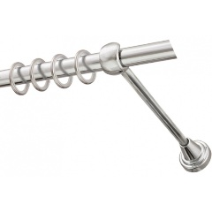 Изображение товара Карниз металлический однорядный DDA диаметр 16мм, хром глянец, 240 см (54384 DDA)