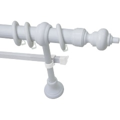 Изображение товара Карниз металло-пластик Эскар "Эконом" с U-шиной, диаметр 28/16, белый, 140 см