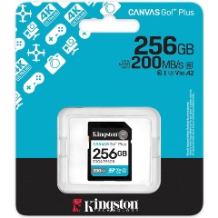 Изображение товара Карта памяти 256Gb Kingston Canvas Go Plus Gen4 SDXC UHS-I U3 V30 (200/160 Mb/s) NEW