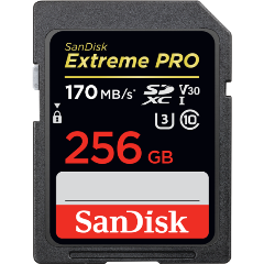 Карта памяти 256Gb SanDisk Extreme Pro SDXC UHS-I U3 V30 (170/90 MB/s)