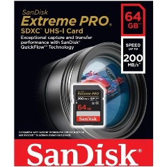 Изображение товара Карта памяти SanDisk Extreme Pro SDXC UHS-I U3 V30 64Gb (200/90 MB/s)