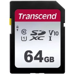 Карта памяти 64Gb Transcend 300S SDXC UHS-I U1 (100/20 MB/s)