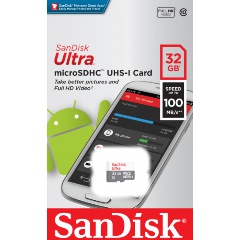 Карта памяти micro SDHC 32Gb Sandisk Ultra Class 10 UHS-I (100/10 MB/s)