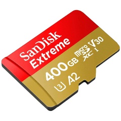 Карта памяти micro SDXC 400Gb Sandisk Extreme UHS-I U3 V30 A2 + ADP (160/90 MB/s)