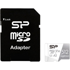 Изображение товара Карта памяти micro SDXC 512Gb Silicon Power Superior UHS-I U3 V30 A2 + ADP (100/80 Mb/s)