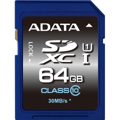 Изображение товара Карта памяти ADATA Premier SDXC 64GB Class 10 UHS-I U1