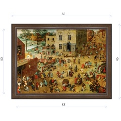 Изображение товара Картина Питера Брейгеля Игры детей на матовой бумаге в раме 46х61 см