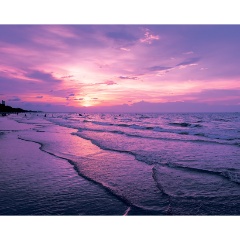 Изображение товара Картина на холсте с подрамником ФРЕЯ Лиловый закат 50 х 40 см