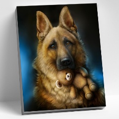 Изображение товара Картина по номерам MOLLY HR0616 Немецкая овчарка 40х50 см