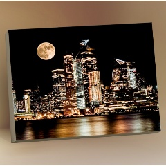 Изображение товара Картина по номерам с поталью MOLLY BHR0583 Черный холст. Ночной город 40х50 см