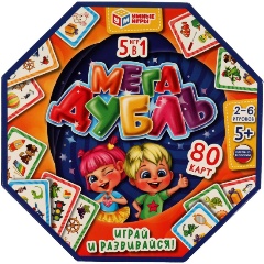 Изображение товара Карточная игра Мегадубль 5 в 1 Умные игры для развития внимания и скорости