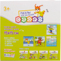 Изображение товара Картонный пазл 4в1 KIDDIEART Спорт, 31 дет.