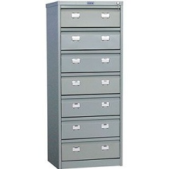 Изображение товара Картотека Практик AFC 07C для документов и карточек А5 серый металлокартотека