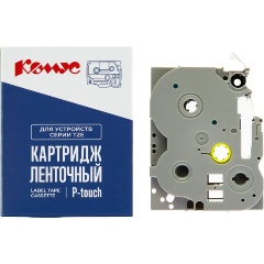 Изображение товара Картридж Комус TZE-221(Brother TZE-221 черный на белом ,9мм/8м)