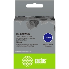 Изображение товара Картридж ленточный Cactus CS-LK5WBN для Epson черный на белом