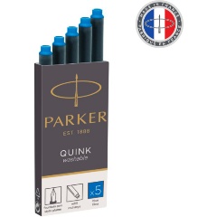 Изображение товара Картридж Parker Quink Z11 (CW1950383) синие чернила смывающиеся для ручек перьевых (5шт)