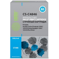Изображение товара Струйный картридж Cactus CS-C4846 №80 голубой (400мл) для HPDJ 1050, HP DJ 1055CM, HP DJ 1050C, HP DJ 1000 Series, HP DJ 1055CM Plus, HP DJ 1055, HP DJ 1050C Plus
