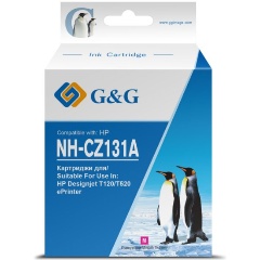 Изображение товара Струйный картридж G&G NH-CZ131A CZ131A пурпурный (26мл) для HP DJ T120/T520