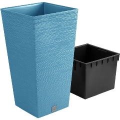 Изображение товара Кашпо для цветов Prosperplast Furu Square, синий скандинавский, 35 л (PPDFSH300-5415C)