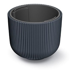 Изображение товара Кашпо для цветов Prosperplast Milly со вставкой d- 23,9 см, h-19,7 см, 4,5 л, антрацит
