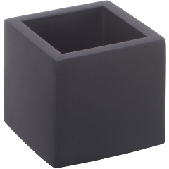 Изображение товара Кашпо Вещицы Квадро 0,2л антрацит гипс декоративное для суккулентов