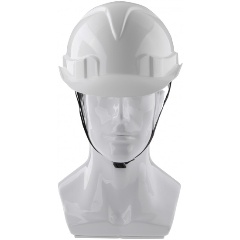 Изображение товара Каска защитная с храповым механизмом, Европласт, белая, СИБРТЕХ, 89109