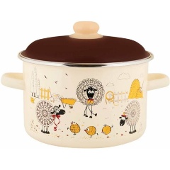 Изображение товара Кастрюля Appetite Подворье эмалированная цилиндрическая 5,5л (6RD221M)