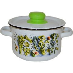 Изображение товара Кастрюля Appetite Свежая зелень эмалированная цилиндрическая 1,5л (1с15с/1)