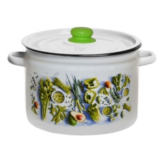 Изображение товара Кастрюля Appetite Свежая зелень эмалированная цилиндрическая 7,0л (1с18с)