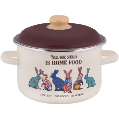 Изображение товара Кастрюля Appetite Зайцы эмалированная цилиндрическая 2,0л (6RD161M)